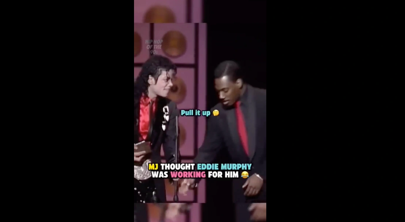 Michael Jackson, Eddie Murphy and a microphone