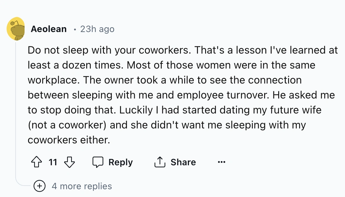 27 Individuals Reveal the Consequences of Sleeping with Their Colleagues