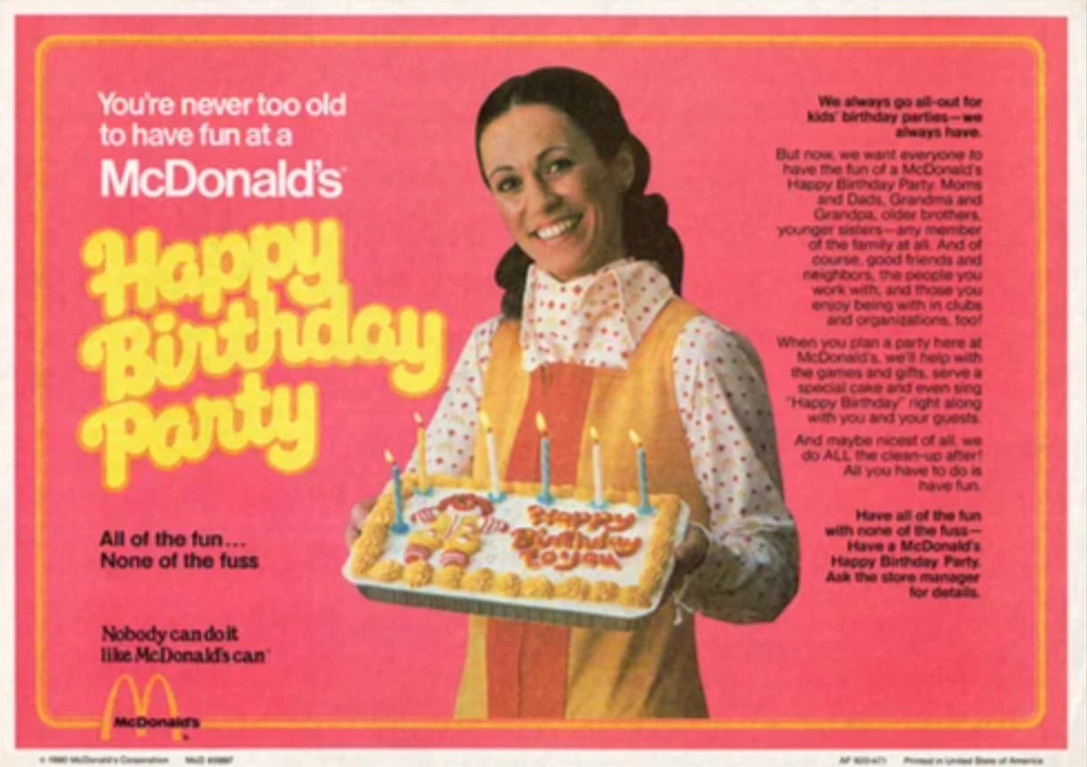 Take a Trip Down Memory Lane: 26 Photos of McDonald's Birthday Parties Through the Decades