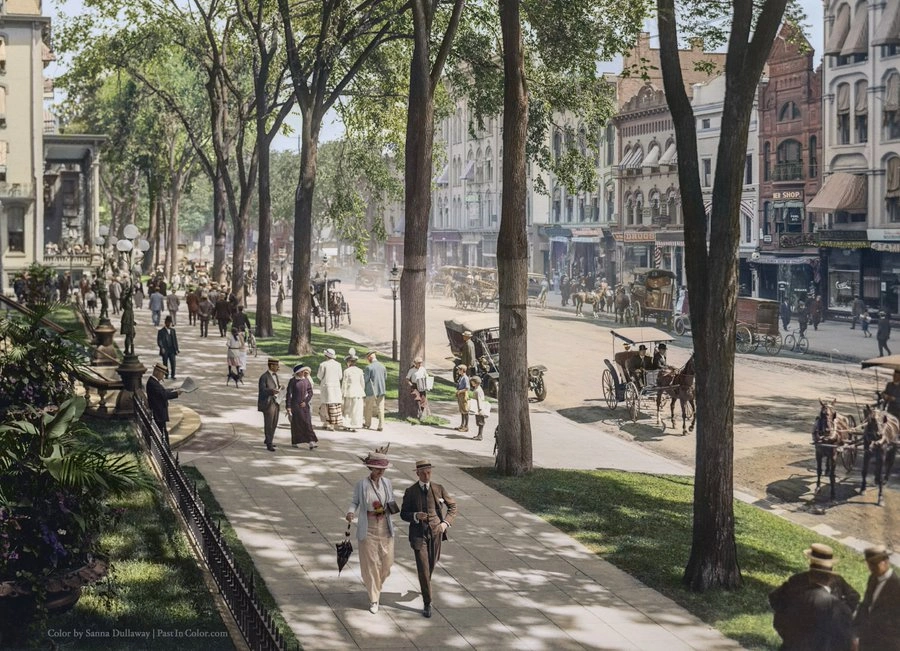 Capturing History: Colorized Images of 10 American Cities from a Century Ago