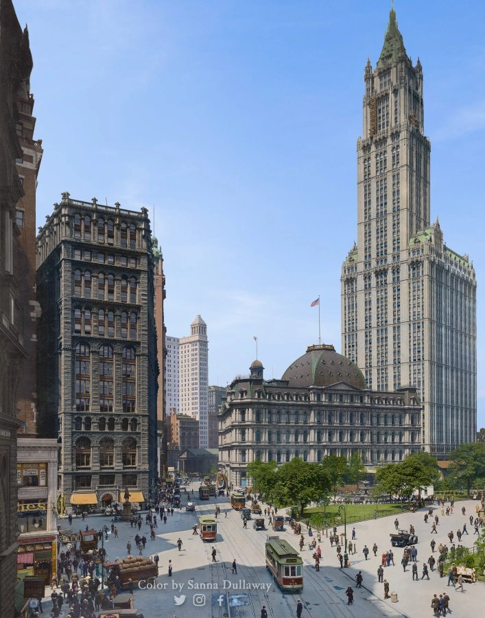 Capturing History: Colorized Images of 10 American Cities from a Century Ago