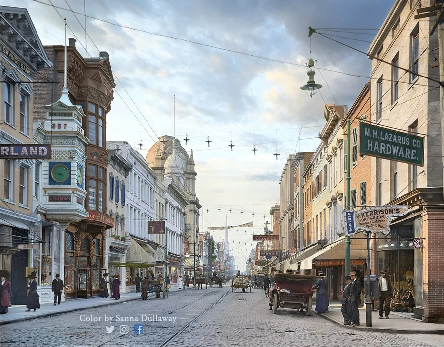 Capturing History: Colorized Images of 10 American Cities from a Century Ago