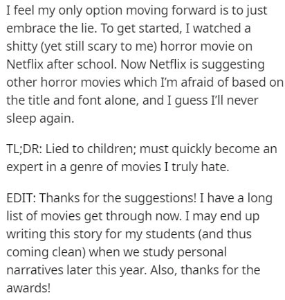 Educator reluctantly embraces horror genre after fibbing to students about interest