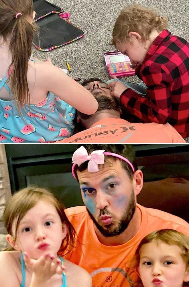 21 Fathers Rocking Makeovers Done by Their Daughters
