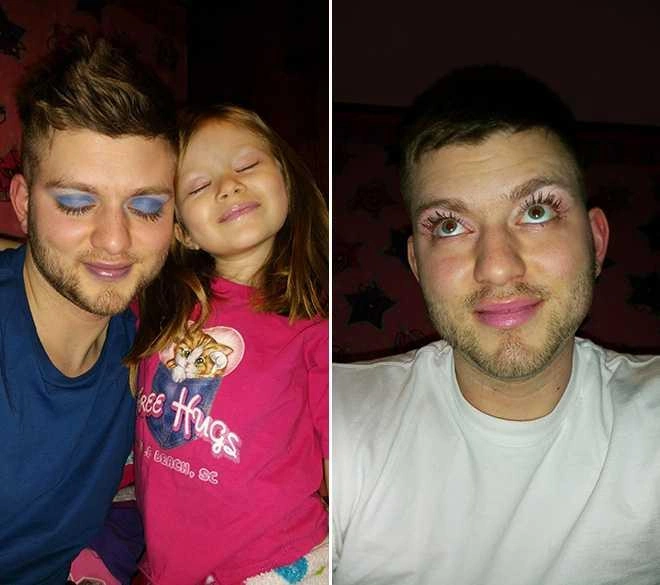 21 Fathers Rocking Makeovers Done by Their Daughters