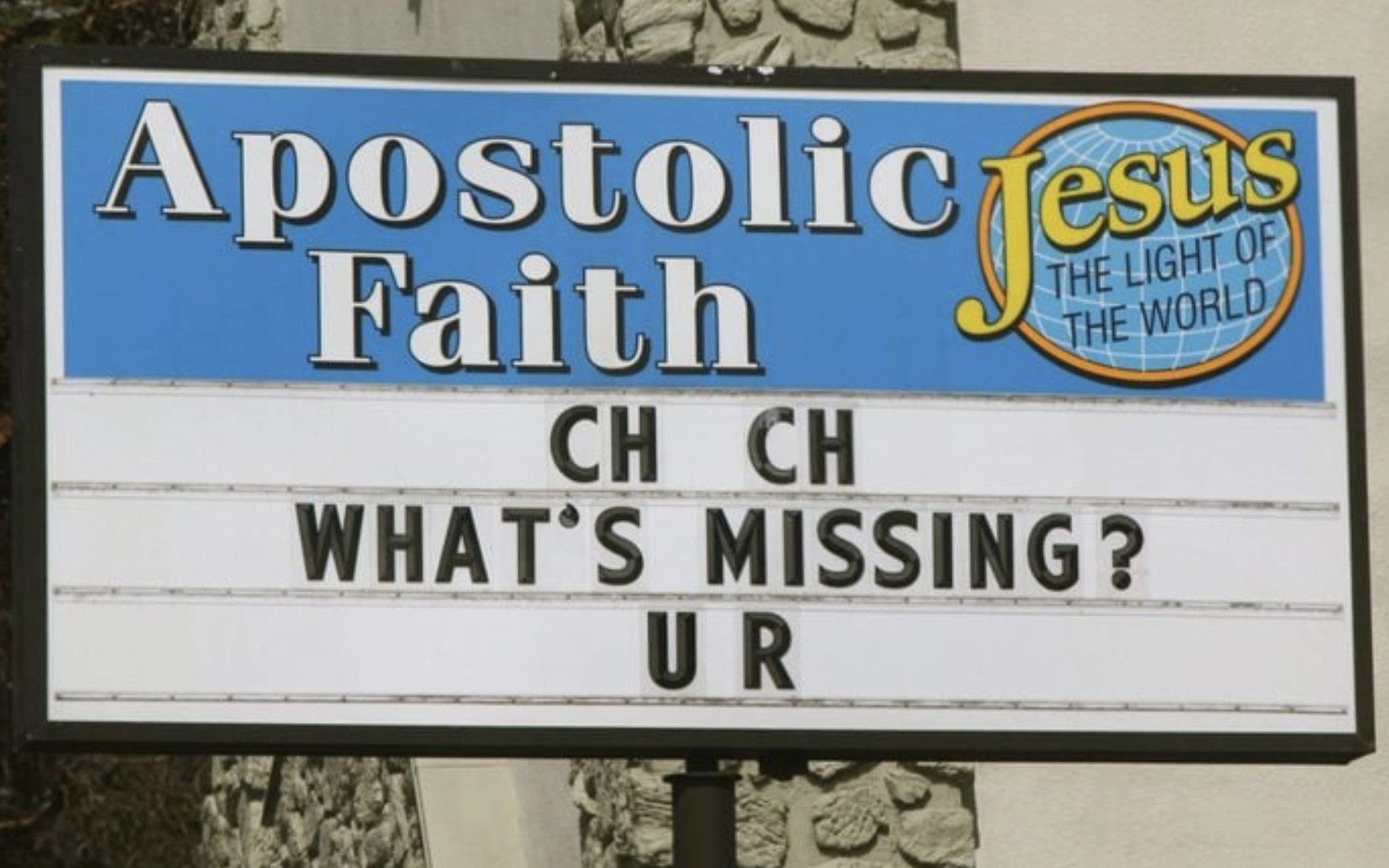 Sacrilegious Phrases Displayed on Church Marquees