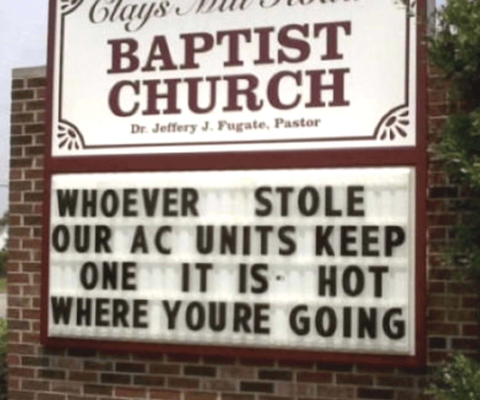 Sacrilegious Phrases Displayed on Church Marquees