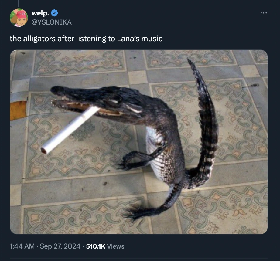 17 Hilarious Twitter Reactions to Lana Del Rey Tying the Knot with Alligator Tour Guide Jeremy Dufrene