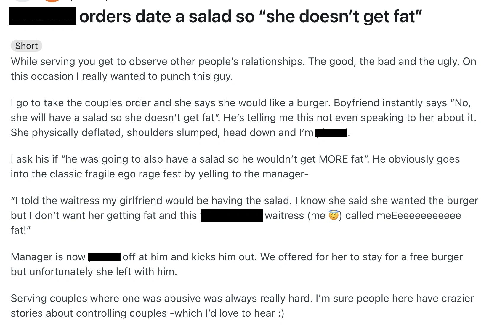 The Waiter's Tale: 21 Tales of Terrible Dates