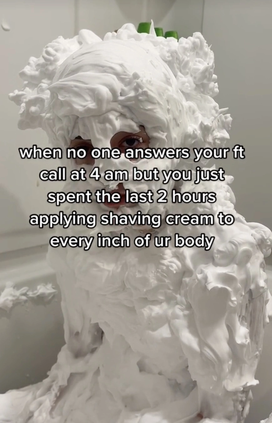 20 Images of Individuals Completely Covered in Shaving Cream