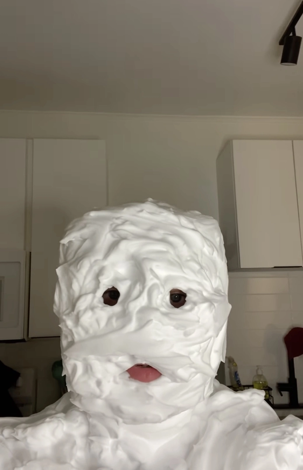 20 Images of Individuals Completely Covered in Shaving Cream