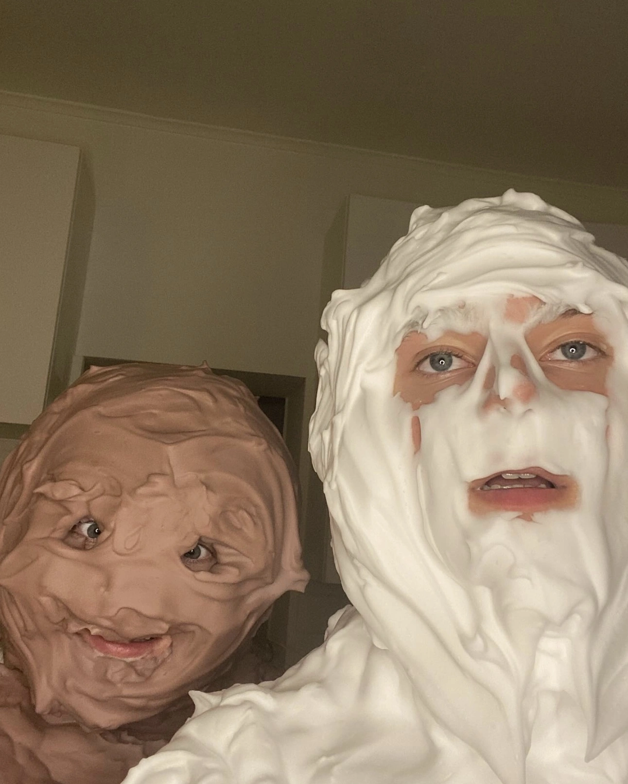 20 Images of Individuals Completely Covered in Shaving Cream